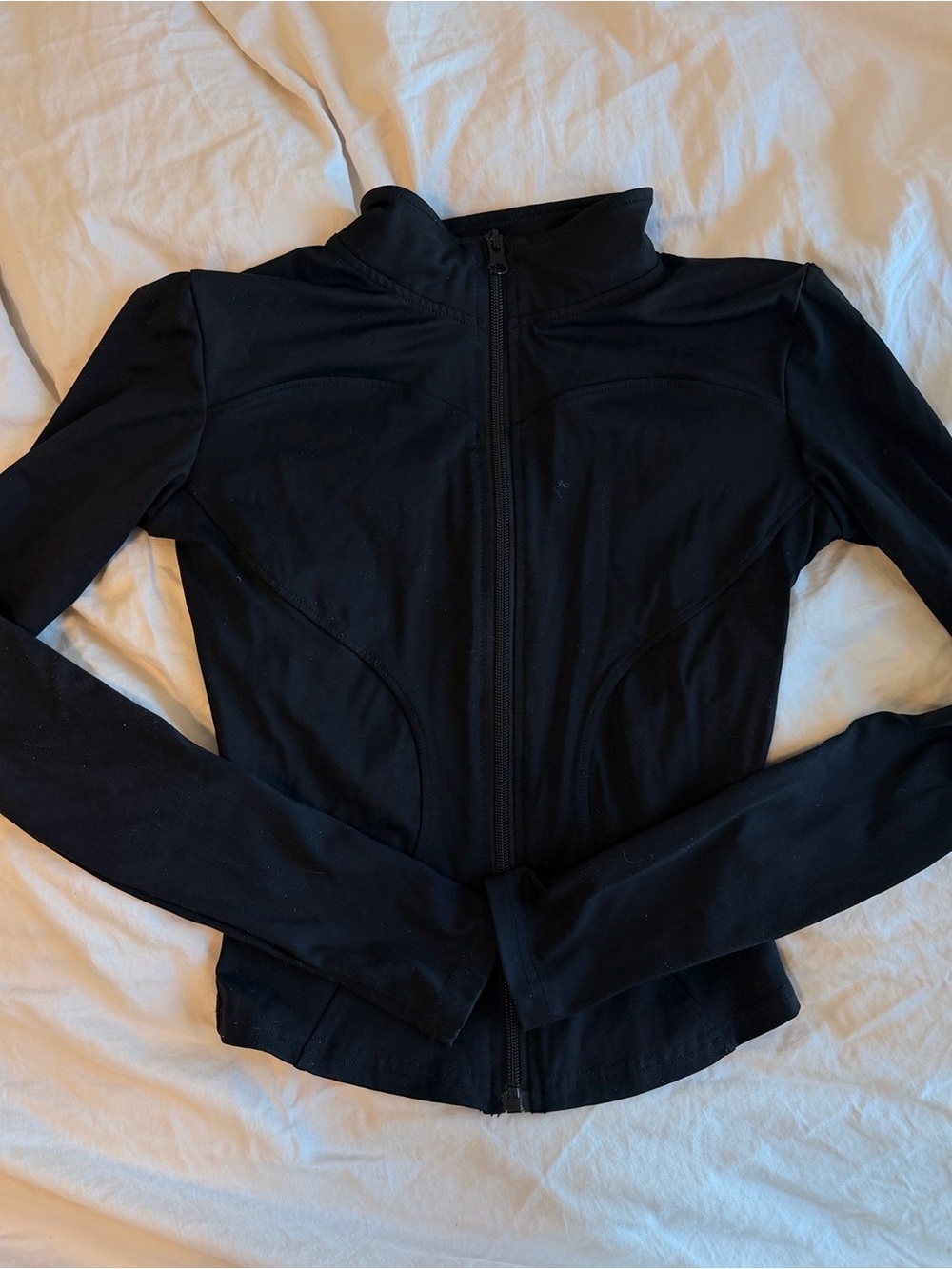 Black Women’s Zip-Front Jacket - Sleek